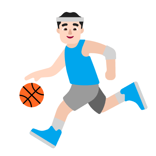 Man Bouncing Ball Flat Light Element from Fluent Emoji Flat Set