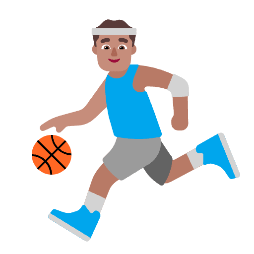 Man Bouncing Ball Flat Medium Emoji from Fluent Emoji Flat Set