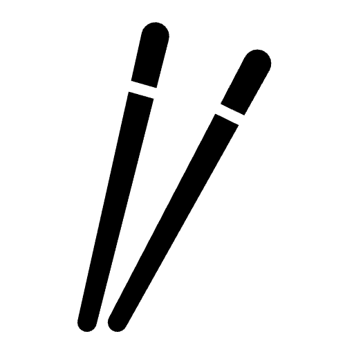 Chopsticks High Contrast Emoji from Fluent Emoji High Contrast Set