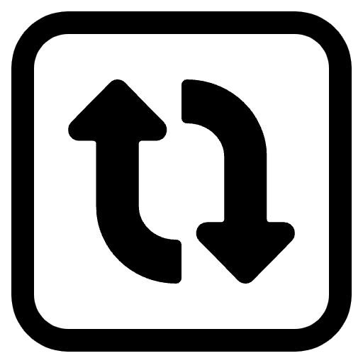 Clockwise Vertical Arrows High Contrast Emoji from Fluent Emoji High Contrast Set