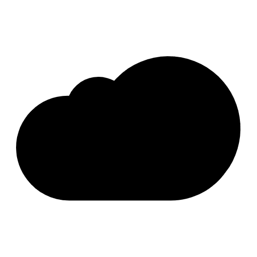 Cloud High Contrast Emoji from Fluent Emoji High Contrast Set