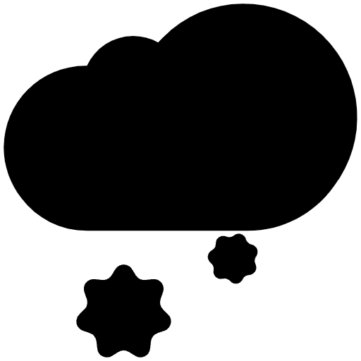 Cloud With Snow High Contrast Element from Fluent Emoji High Contrast Set