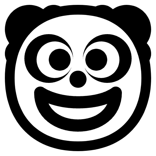 Clown Face High Contrast Emoji from Fluent Emoji High Contrast Set