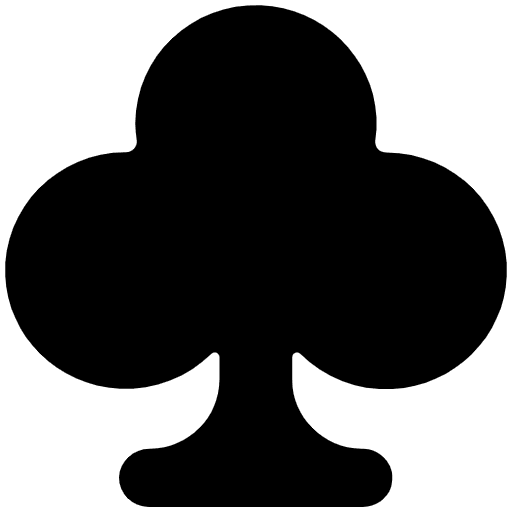 Club Suit High Contrast Emoji from Fluent Emoji High Contrast Set