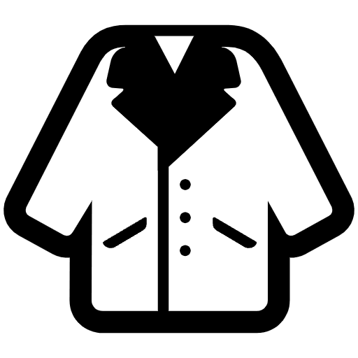 Coat High Contrast Element from Fluent Emoji High Contrast Set