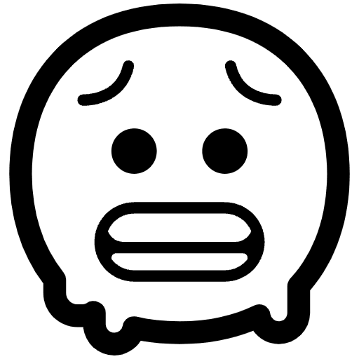 Cold Face High Contrast Element from Fluent Emoji High Contrast Set