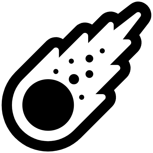 Comet High Contrast Element from Fluent Emoji High Contrast Set