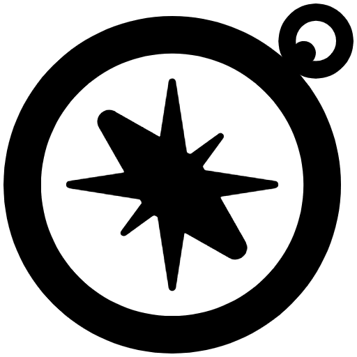 Compass High Contrast Emoji from Fluent Emoji High Contrast Set