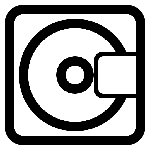 Computer Disk High Contrast Emoji from Fluent Emoji High Contrast Set