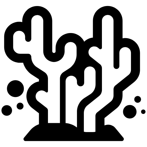 Coral High Contrast Element from Fluent Emoji High Contrast Set