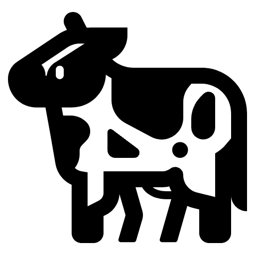 Cow High Contrast Emoji from Fluent Emoji High Contrast Set