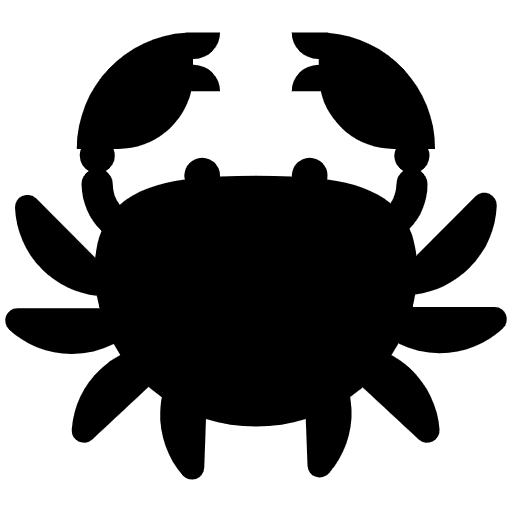 Crab High Contrast Emoji from Fluent Emoji High Contrast Set