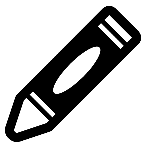 Crayon High Contrast Emoji from Fluent Emoji High Contrast Set