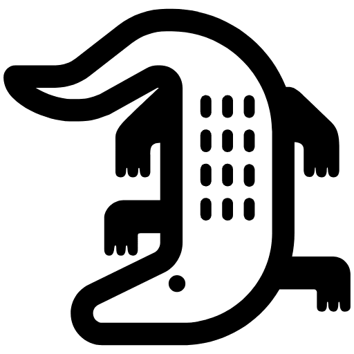 Crocodile High Contrast Emoji from Fluent Emoji High Contrast Set