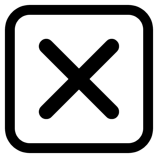 Cross Mark Button High Contrast Emoji from Fluent Emoji High Contrast Set
