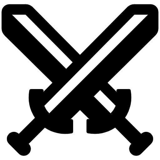 Crossed Swords High Contrast Emoji from Fluent Emoji High Contrast Set