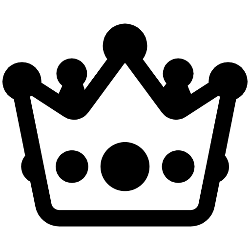 Crown High Contrast Emoji from Fluent Emoji High Contrast Set