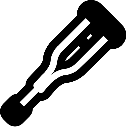 Crutch High Contrast Element from Fluent Emoji High Contrast Set