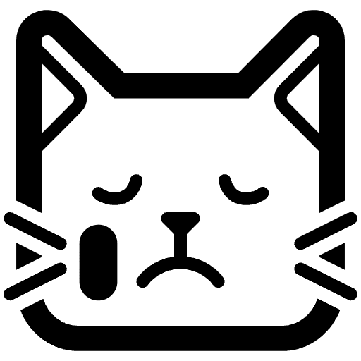 Crying Cat High Contrast Emoji from Fluent Emoji High Contrast Set