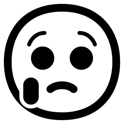 Crying Face High Contrast Emoji from Fluent Emoji High Contrast Set