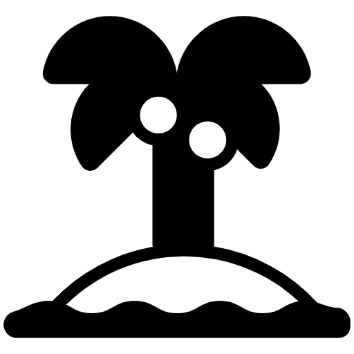 Desert Island High Contrast Emoji from Fluent Emoji High Contrast Set