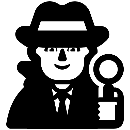 Detective High Contrast Default Emoji from Fluent Emoji High Contrast Set