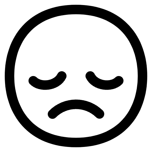 Disappointed Face High Contrast Element from Fluent Emoji High Contrast Set