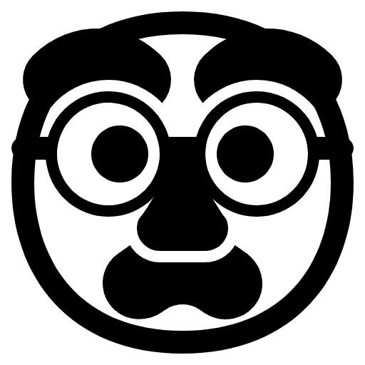 Disguised Face High Contrast Element from Fluent Emoji High Contrast Set