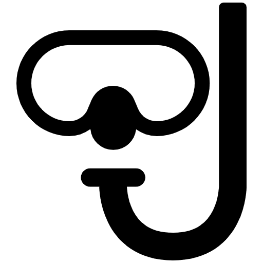 Diving Mask High Contrast Emoji from Fluent Emoji High Contrast Set