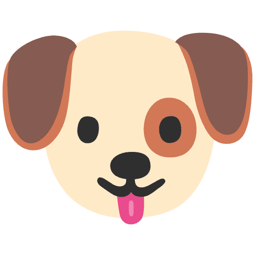 Dog Face Emoji from Noto Emojis Set