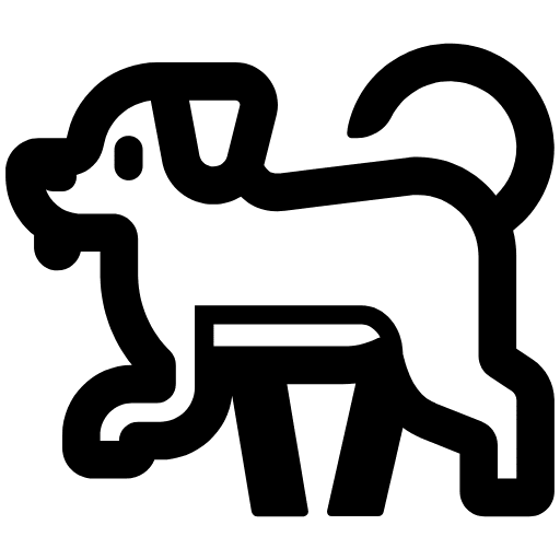 Dog High Contrast Emoji from Fluent Emoji High Contrast Set