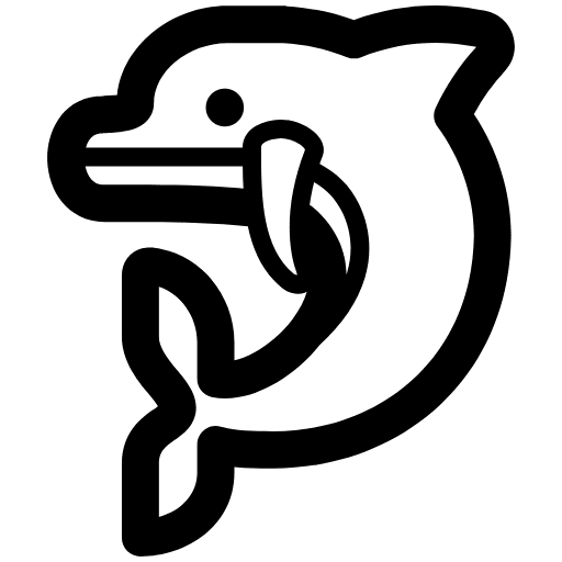 Dolphin High Contrast Element from Fluent Emoji High Contrast Set