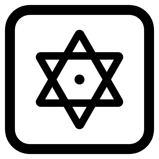 Dotted Six Pointed Star High Contrast Emoji from Fluent Emoji High Contrast Set