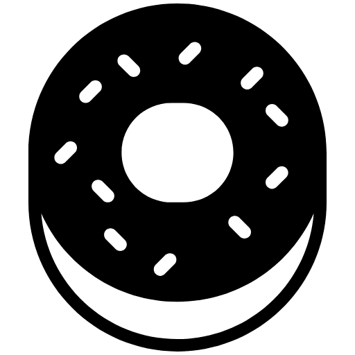 Doughnut High Contrast Emoji from Fluent Emoji High Contrast Set