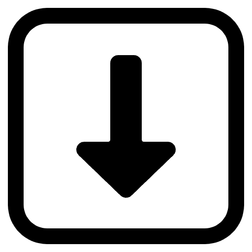 Down Arrow High Contrast Emoji from Fluent Emoji High Contrast Set