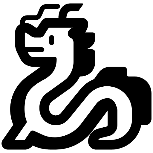 Dragon High Contrast Emoji from Fluent Emoji High Contrast Set