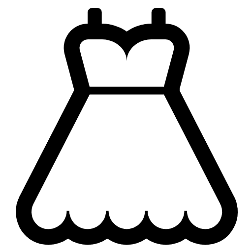 Dress High Contrast Element from Fluent Emoji High Contrast Set