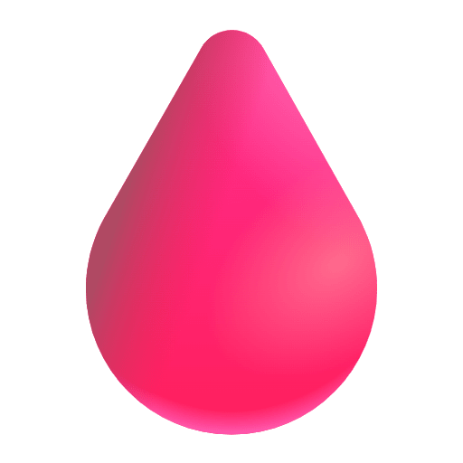 Drop Of Blood Color Emoji from Fluent Emoji Color Set