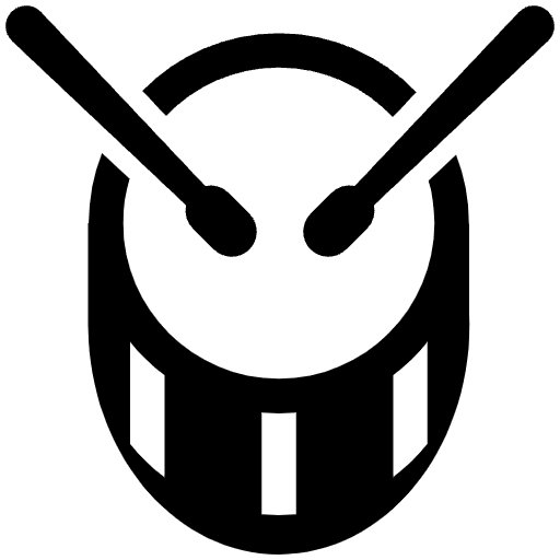 Drum High Contrast Element from Fluent Emoji High Contrast Set