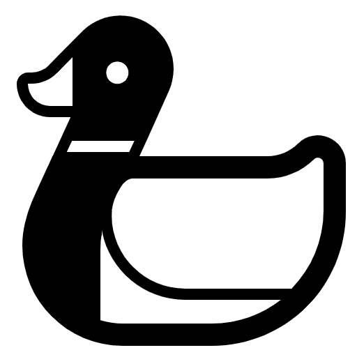 Duck High Contrast Element from Fluent Emoji High Contrast Set