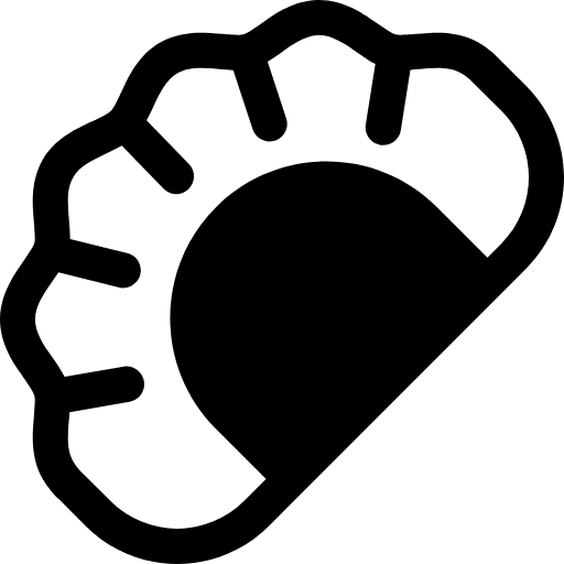 Dumpling High Contrast Emoji from Fluent Emoji High Contrast Set