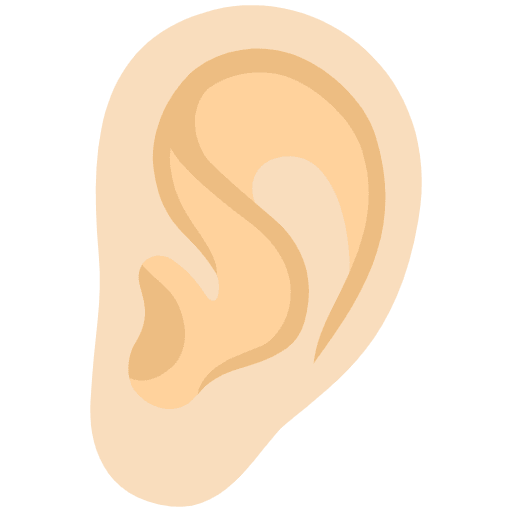Ear Light Skin Tone Emoji from Noto Emojis Set