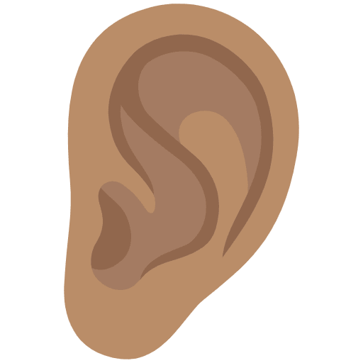 Ear Medium Skin Tone Element from Noto Emojis Set