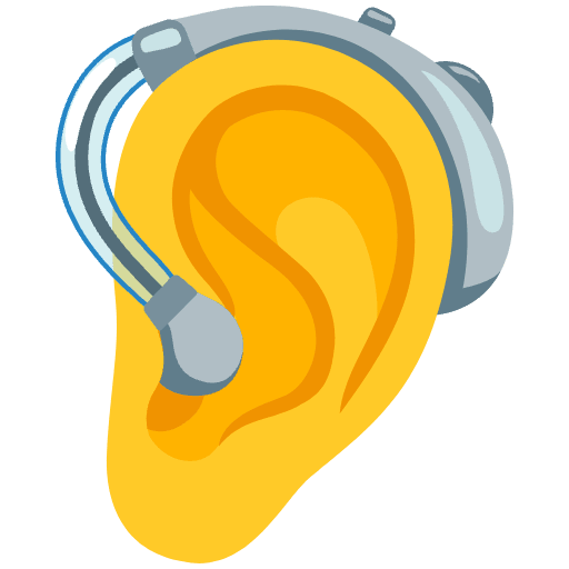 Ear With Hearing Aid Emoji from Noto Emojis Set