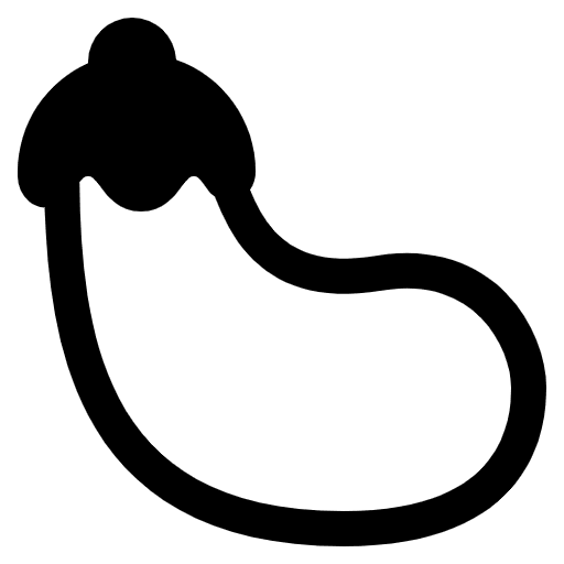 Eggplant High Contrast Emoji from Fluent Emoji High Contrast Set