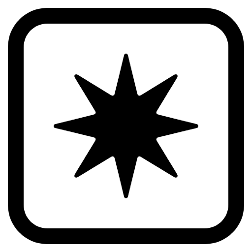 Eight Pointed Star High Contrast Element from Fluent Emoji High Contrast Set