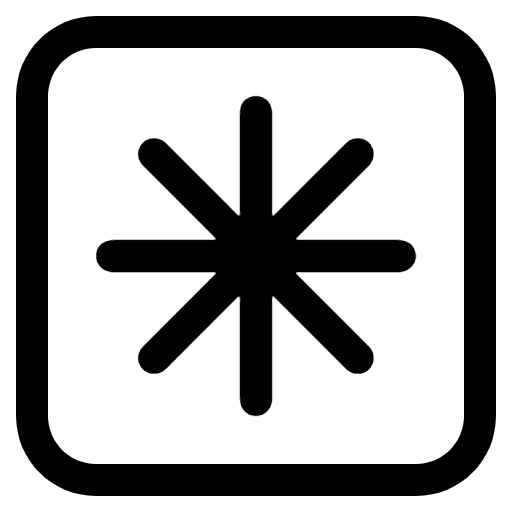 Eight Spoked Asterisk High Contrast Emoji from Fluent Emoji High Contrast Set