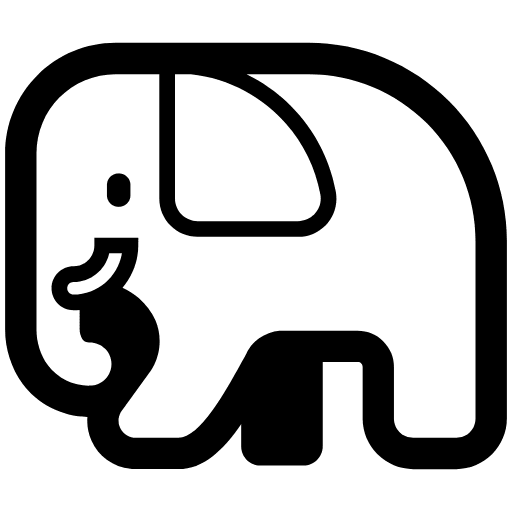 Elephant High Contrast Emoji from Fluent Emoji High Contrast Set