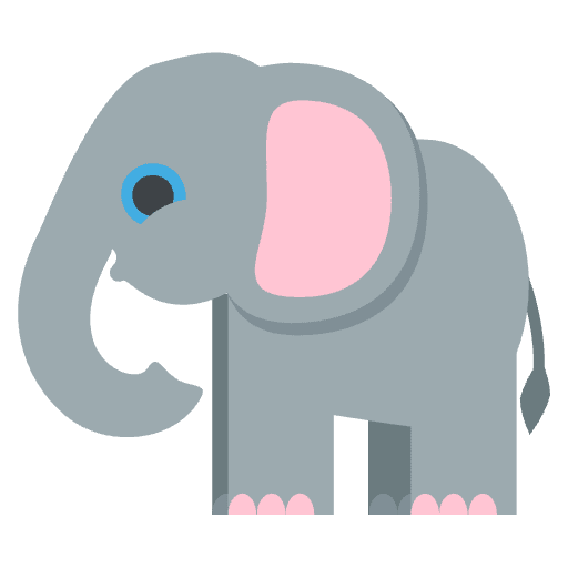 Elephant Emoji from EmojiTwo Colors Set