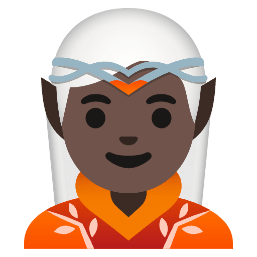 Elf Dark Skin Tone Emoji from Noto Emoji Set